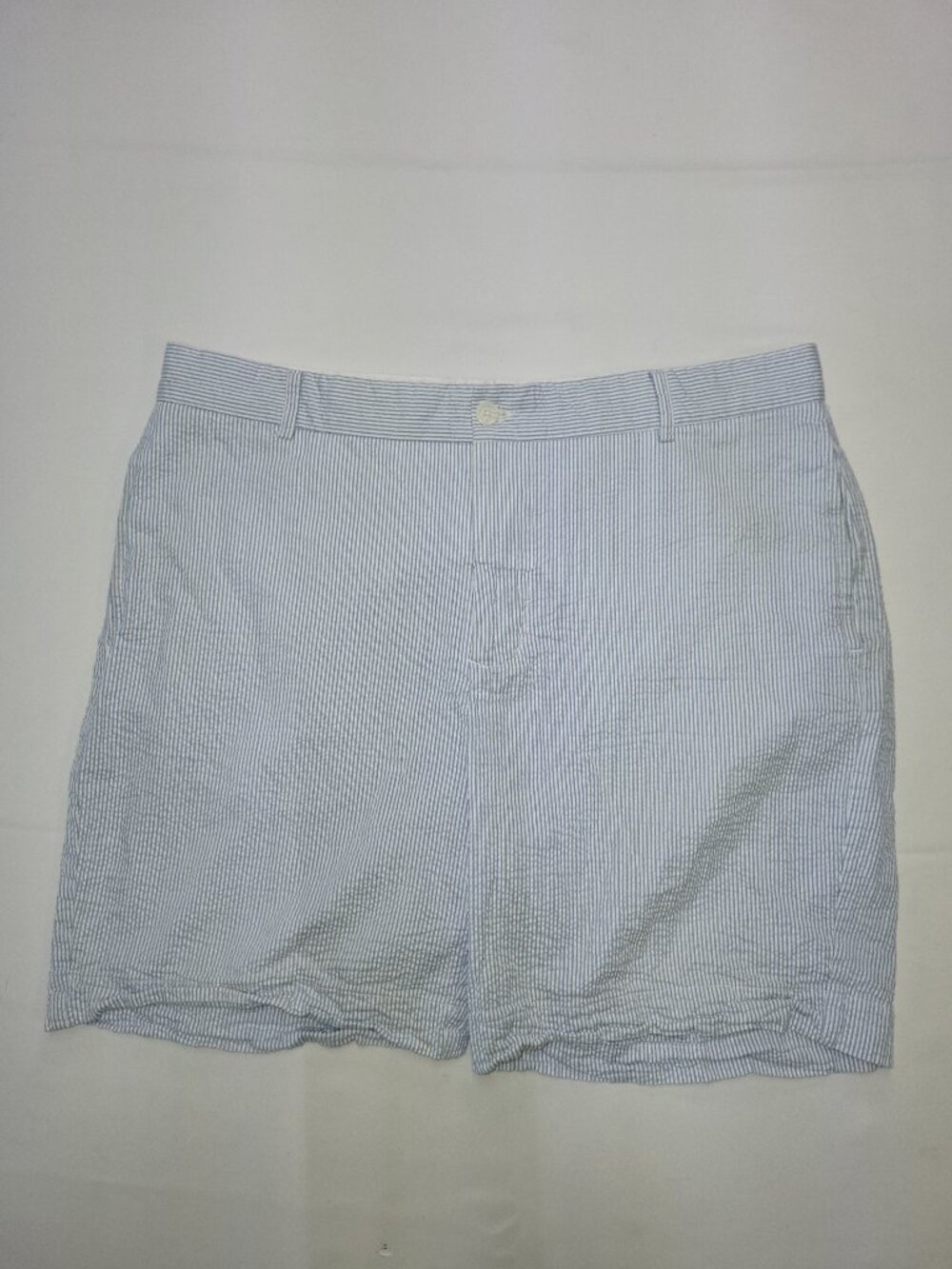 Tailorbyrd Blue White Seersucker Shorts Men's 36